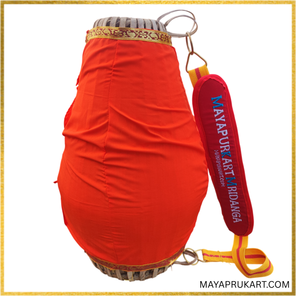 skcon Mayapur Nitai Balaram Clay Mridanga & Khol Iskcon Mayapur Nitai Balaram Clay Big Mridanga & Khol Standard Size 23 Inchs With Cover, Ring And Belt Cow Skin With 32 Strips Color- Green